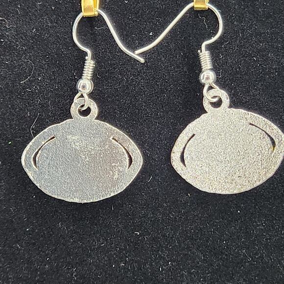 NFL Green Bay Packers Football shaped dangle earrings FLAWS - READ - Picture 2 of 5